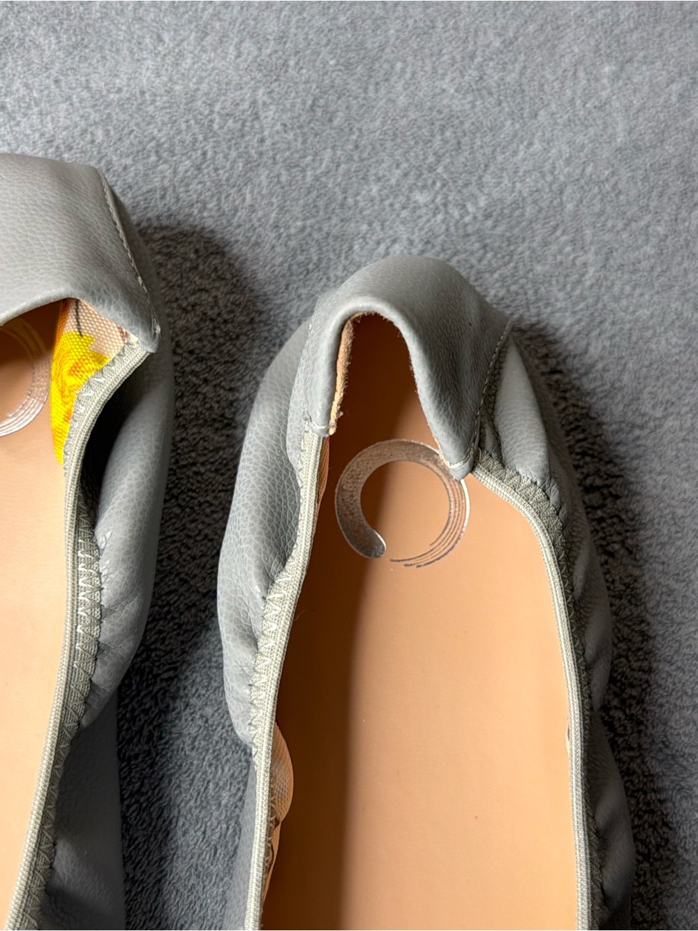 Women's Gray Ballet Flats - Picture 5 of 9